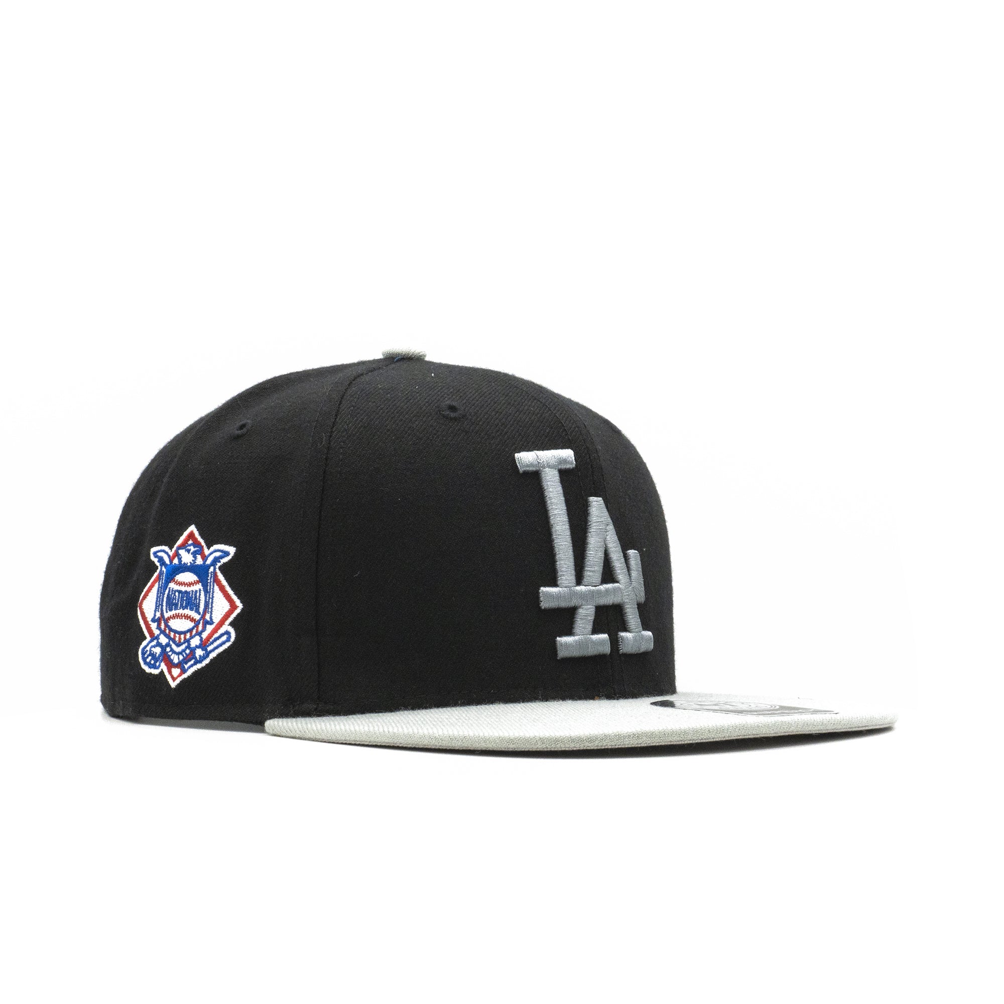 Mens 47 Brand LA Dodgers Sure Shot Snapback - Black/Grey