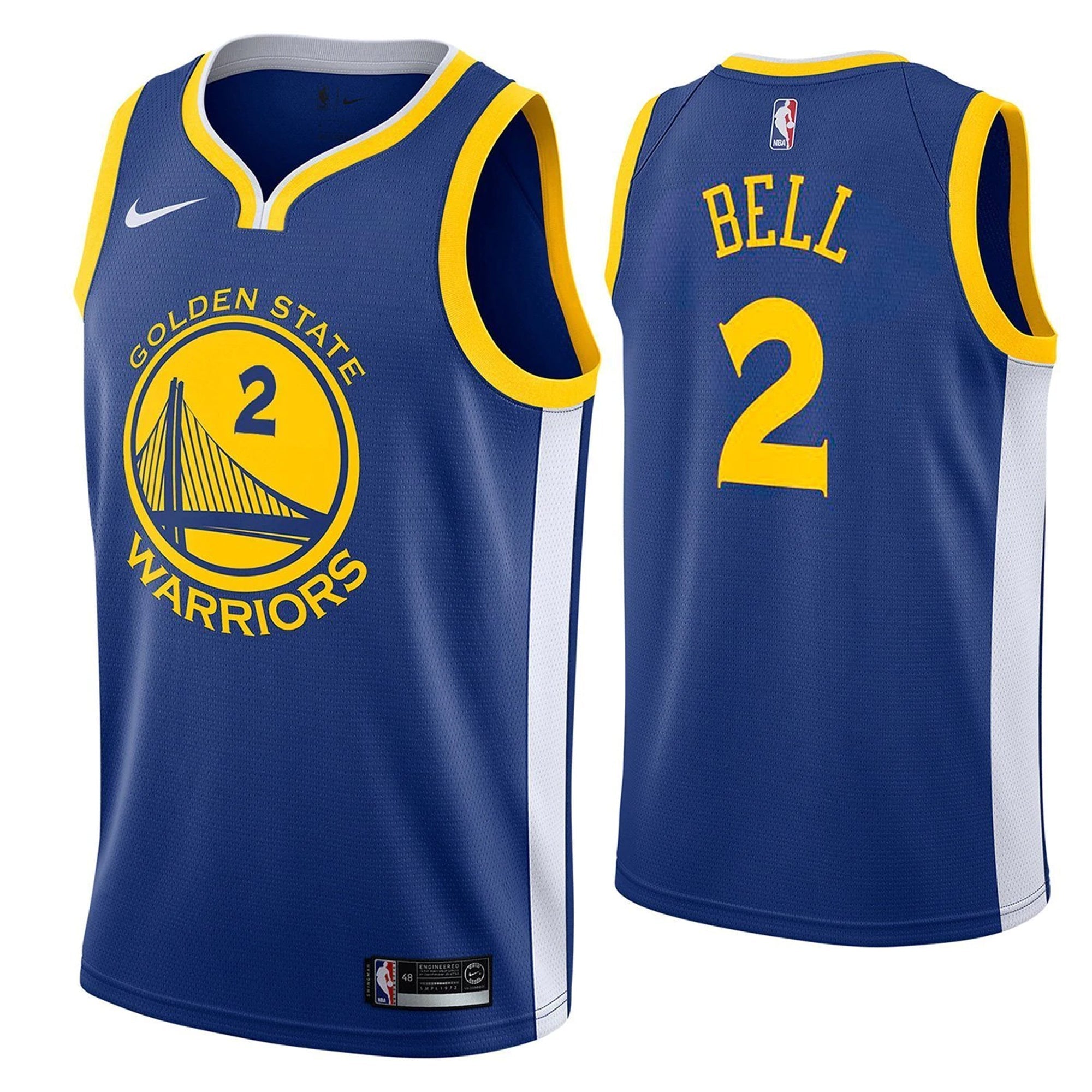 [864475-401] Mens Nike NBA GS Warriors Jordan Bell Icon Swingman Jersey