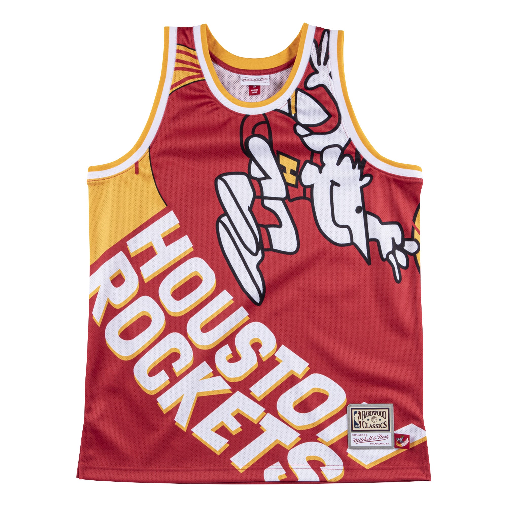 Mens Mitchell & Ness NBA Big Face Jersey Houston Rockets