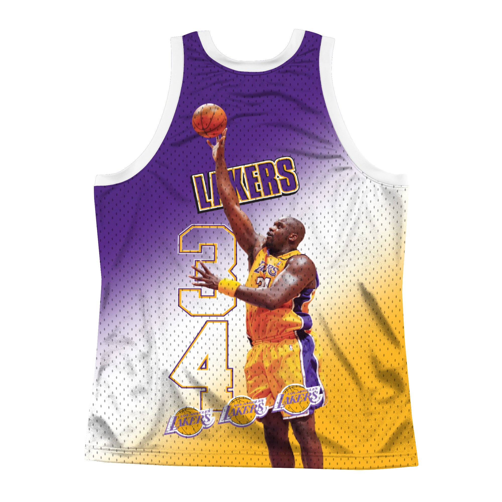 Mens Mitchell & Ness NBA Behind The Back Tank Los Angeles Lakers Shaq