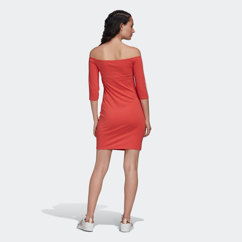 [FM3281] Womens Adidas Originals Off-the-Shoulder Dress