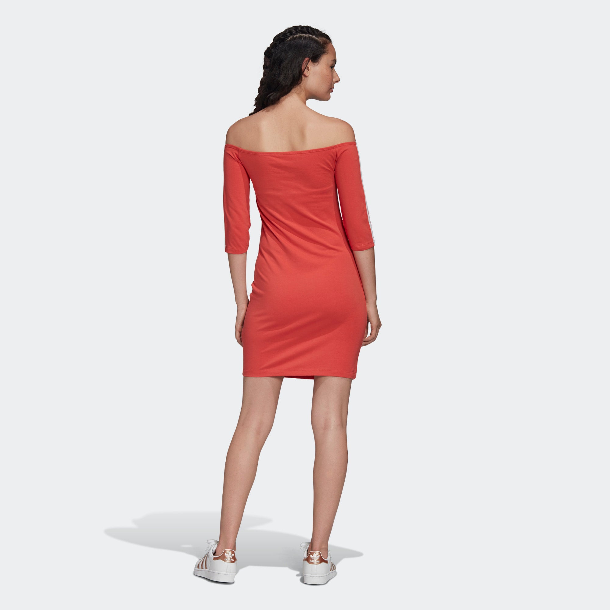 [FM3281] Womens Adidas Originals Off-the-Shoulder Dress