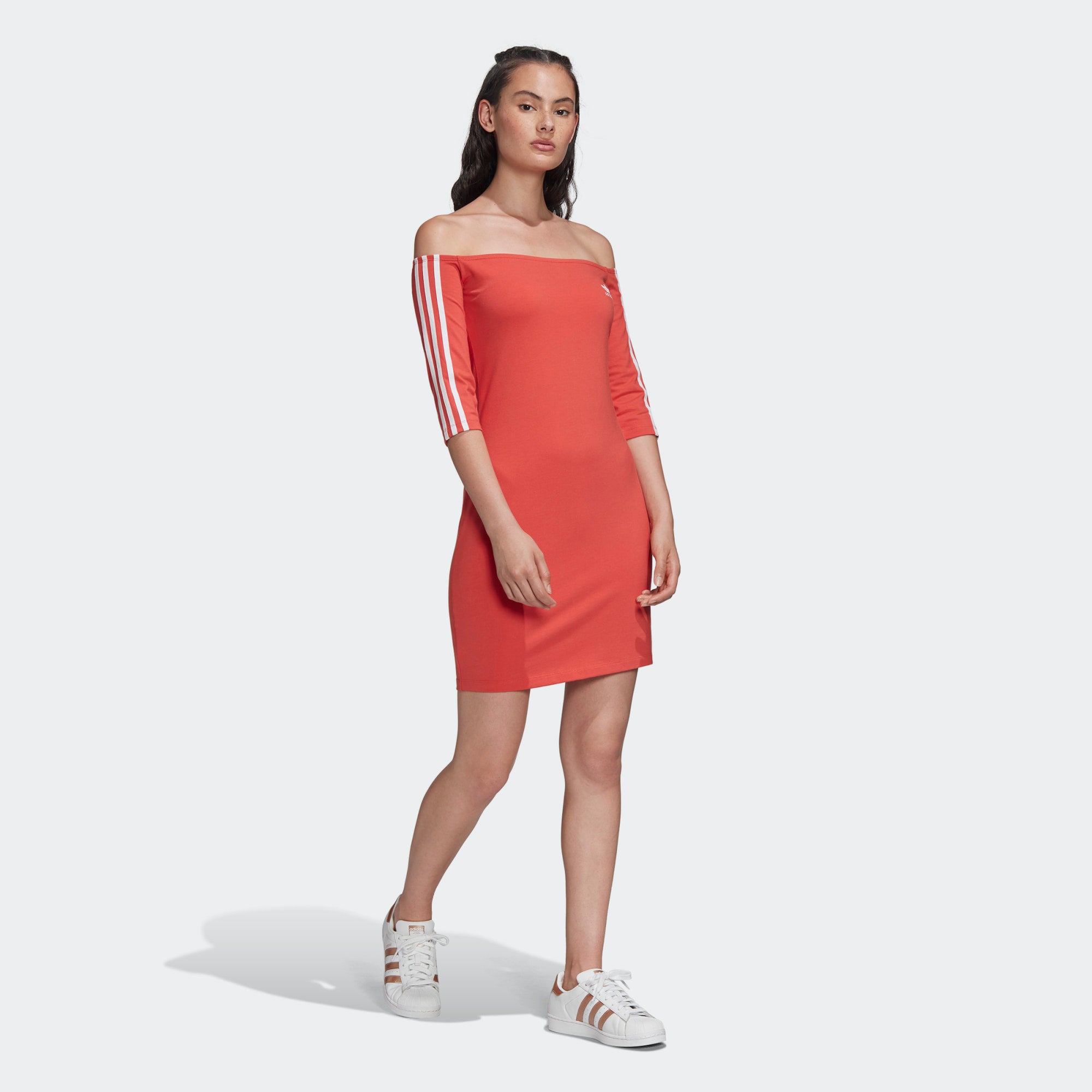 [FM3281] Womens Adidas Originals Off-the-Shoulder Dress