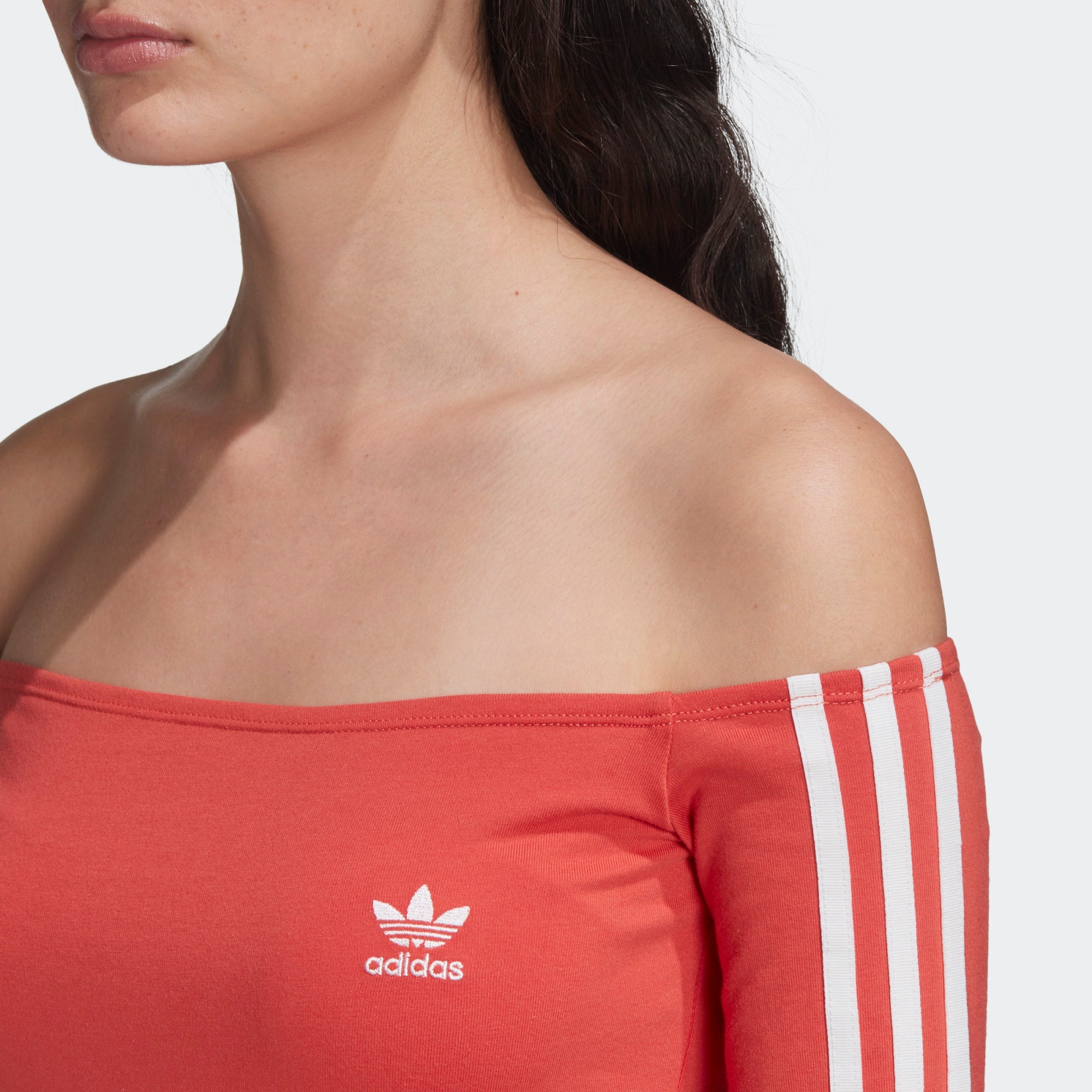 [FM3281] Womens Adidas Originals Off-the-Shoulder Dress
