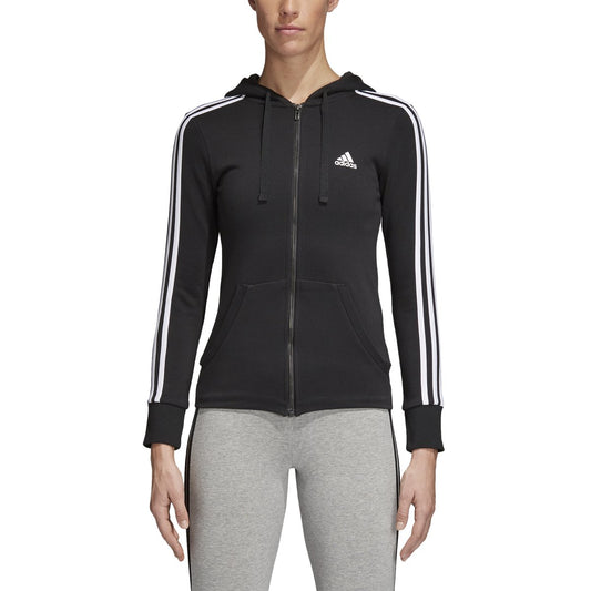 [S97065] Womens Essentials 3 Stripe Full Zip Hoodie