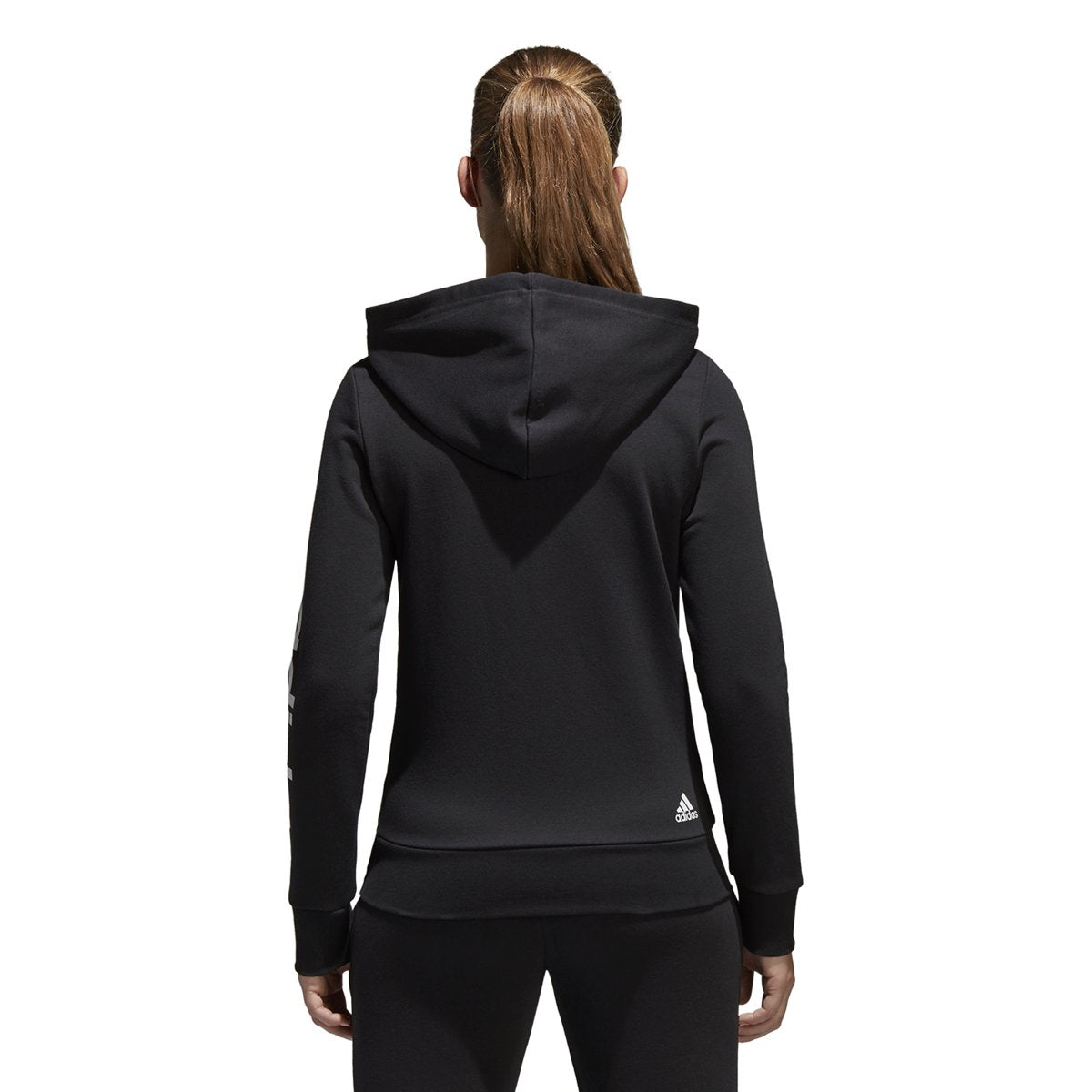 [S97076] Womens Essentials Linear Full Zip Fleece Hoodie