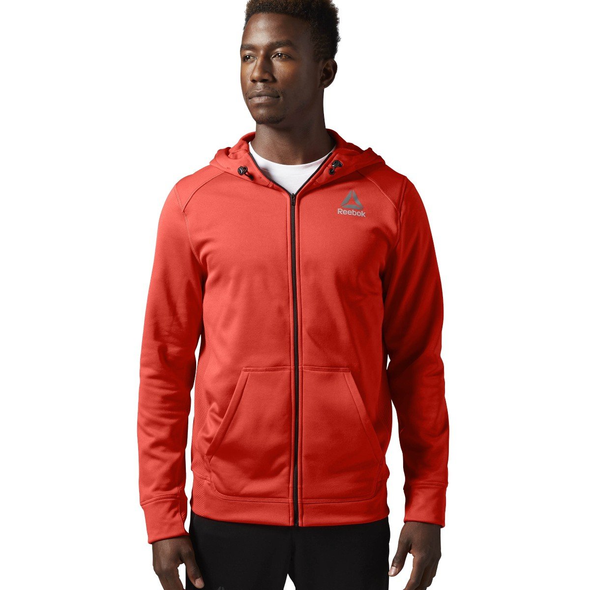 [S99116] Mens Reebok Crossfit Workout Ready Fleece Full Zip Hoodie