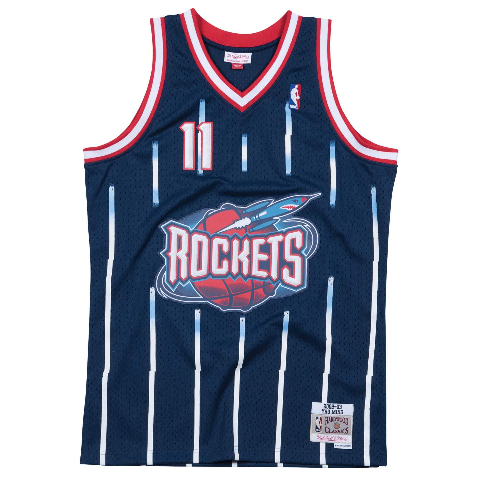 [SMJYGS18174-HRONAVY02YMI] Mens Mitchell & Ness NBA Swingman Road Jersey Rockets 02 Yao Ming
