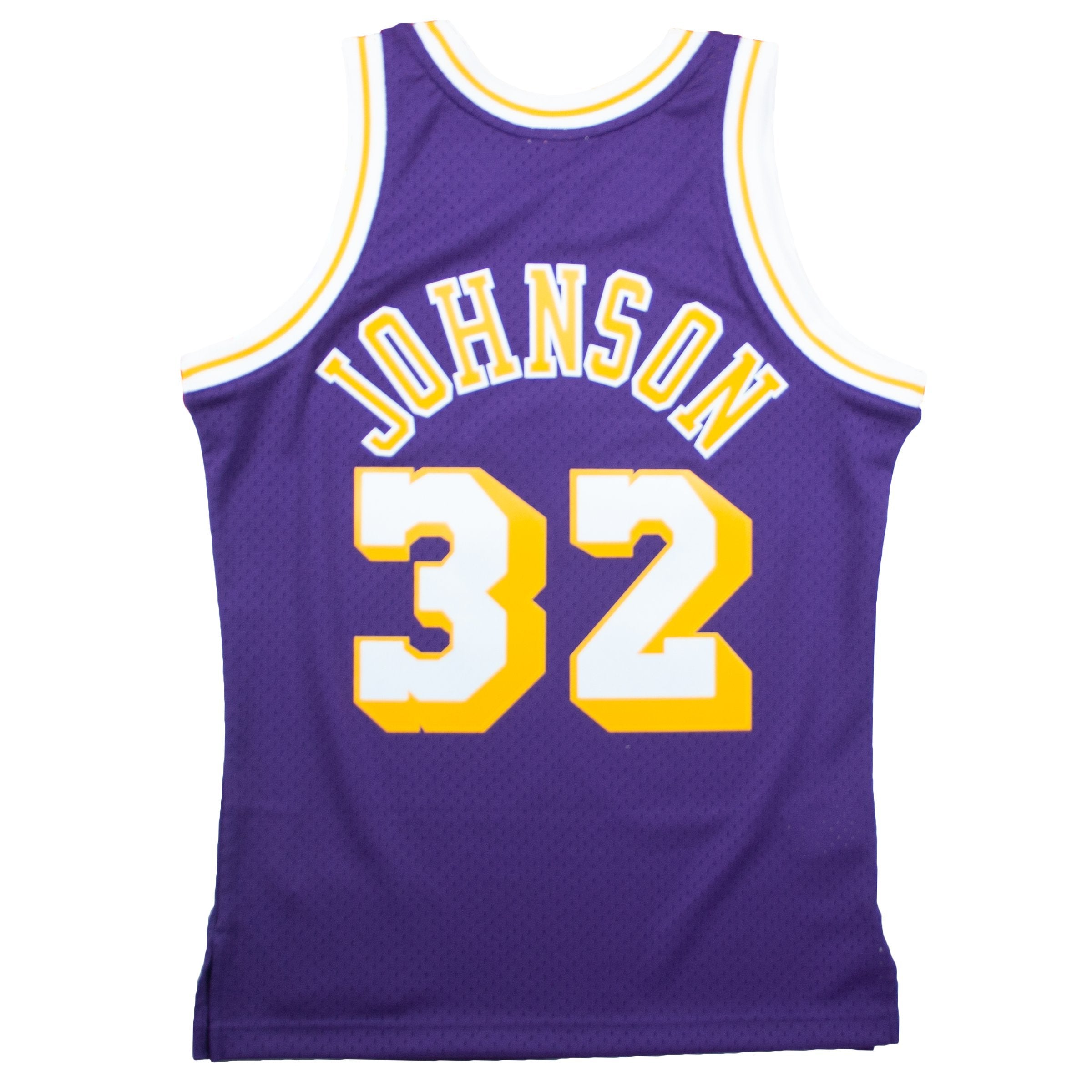 Mens Mitchell & Ness NBA Swingman Road Jersey Lakers 84 Magic Johnson