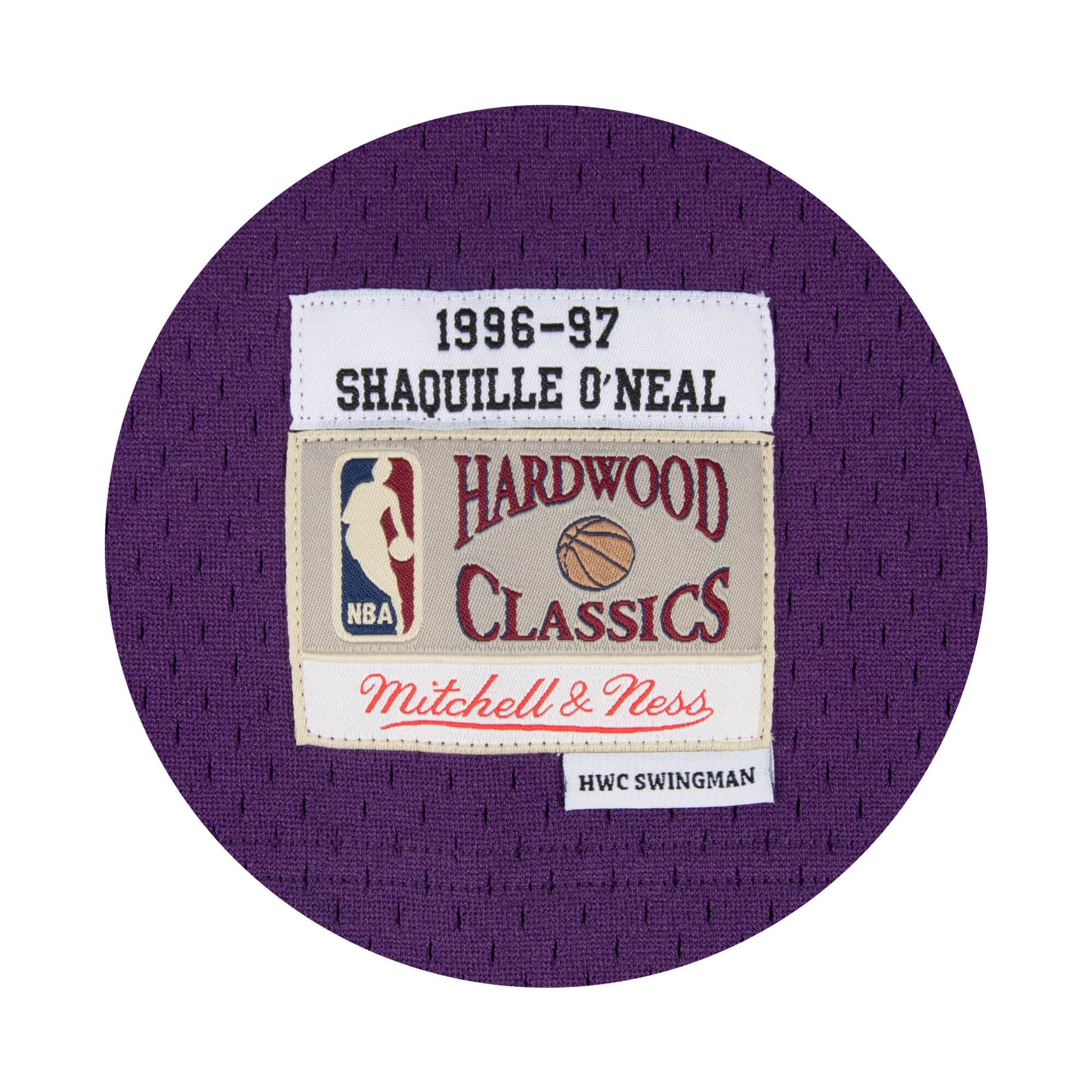 Mens Mitchell & Ness NBA Swingman Road Jersey Lakers 96 Shaquille O'Neal