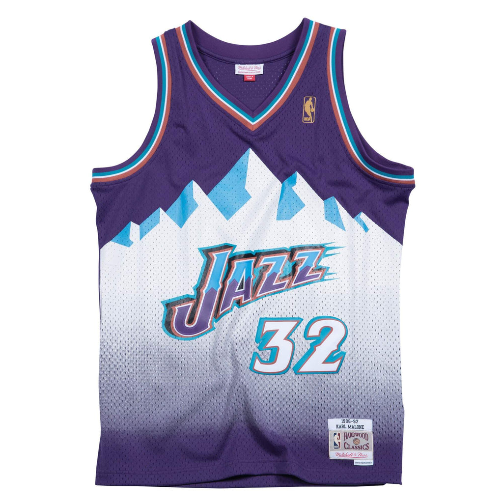 Mens Mitchell & Ness NBA Swingman Road Jersey Jazz 96 Karl Malone