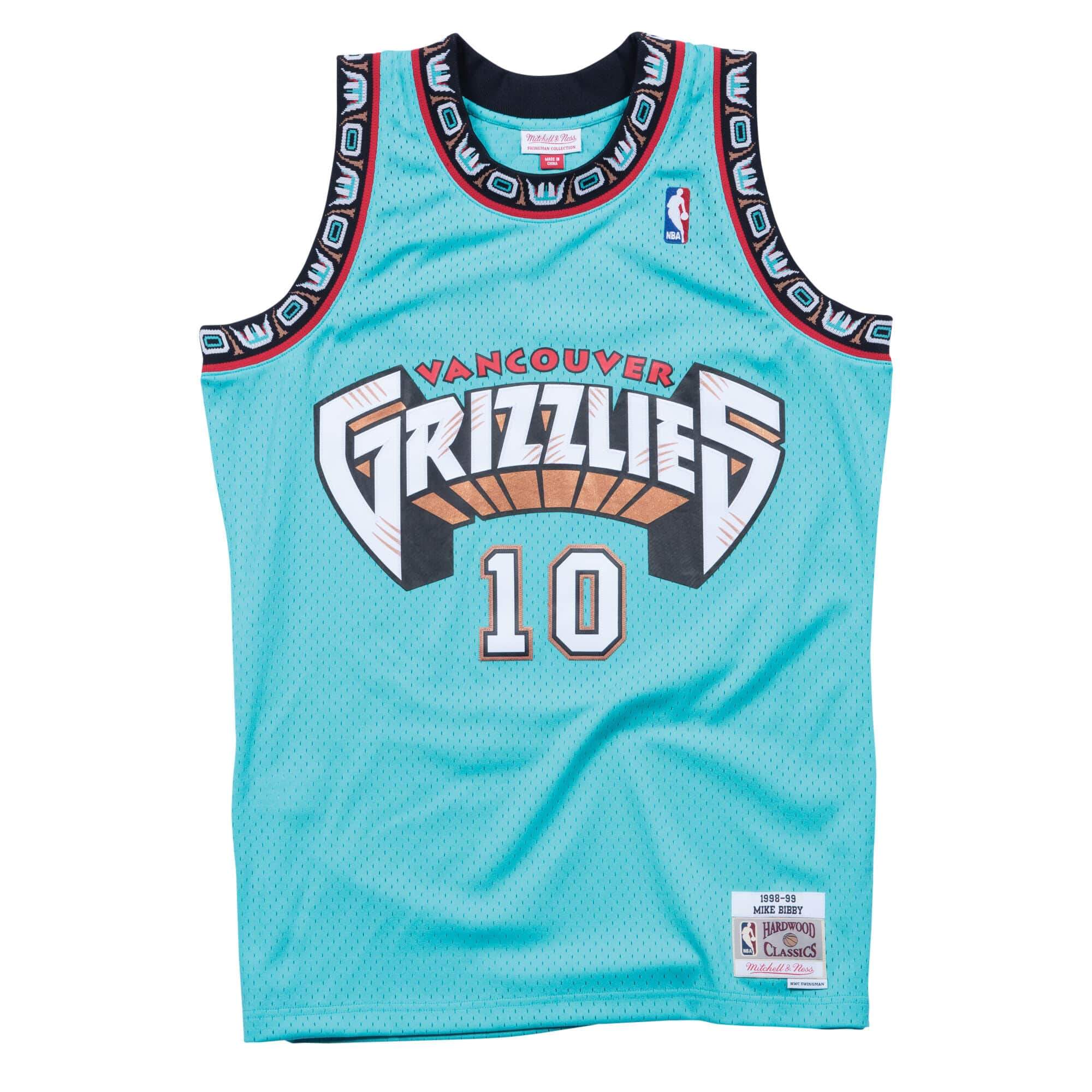 [SMJYGS18219-VGRTEAL98MBI] Mens Mitchell & Ness NBA Swingman Road Jersey Grizzlies 98 Mike Bibby