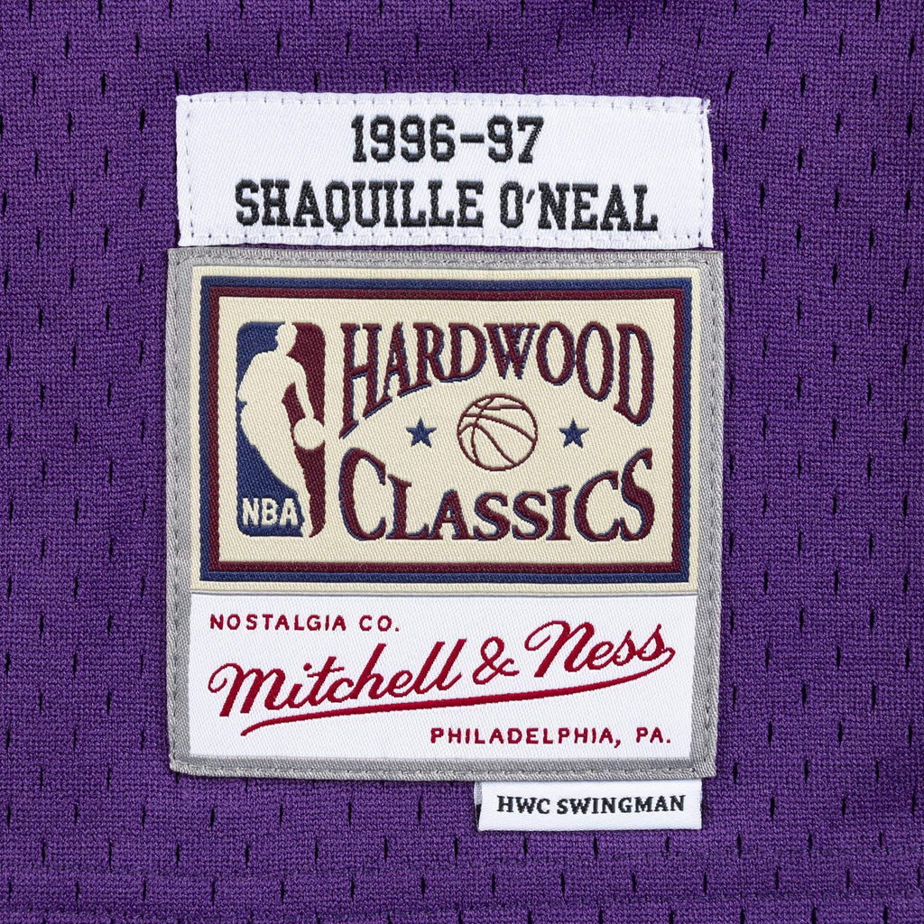 [SMJYNG18409-LALPURP96SON] Mens Mitchell & Ness NBA CNY Swingman Jersey Lakers 96 Shaquille O'Neal