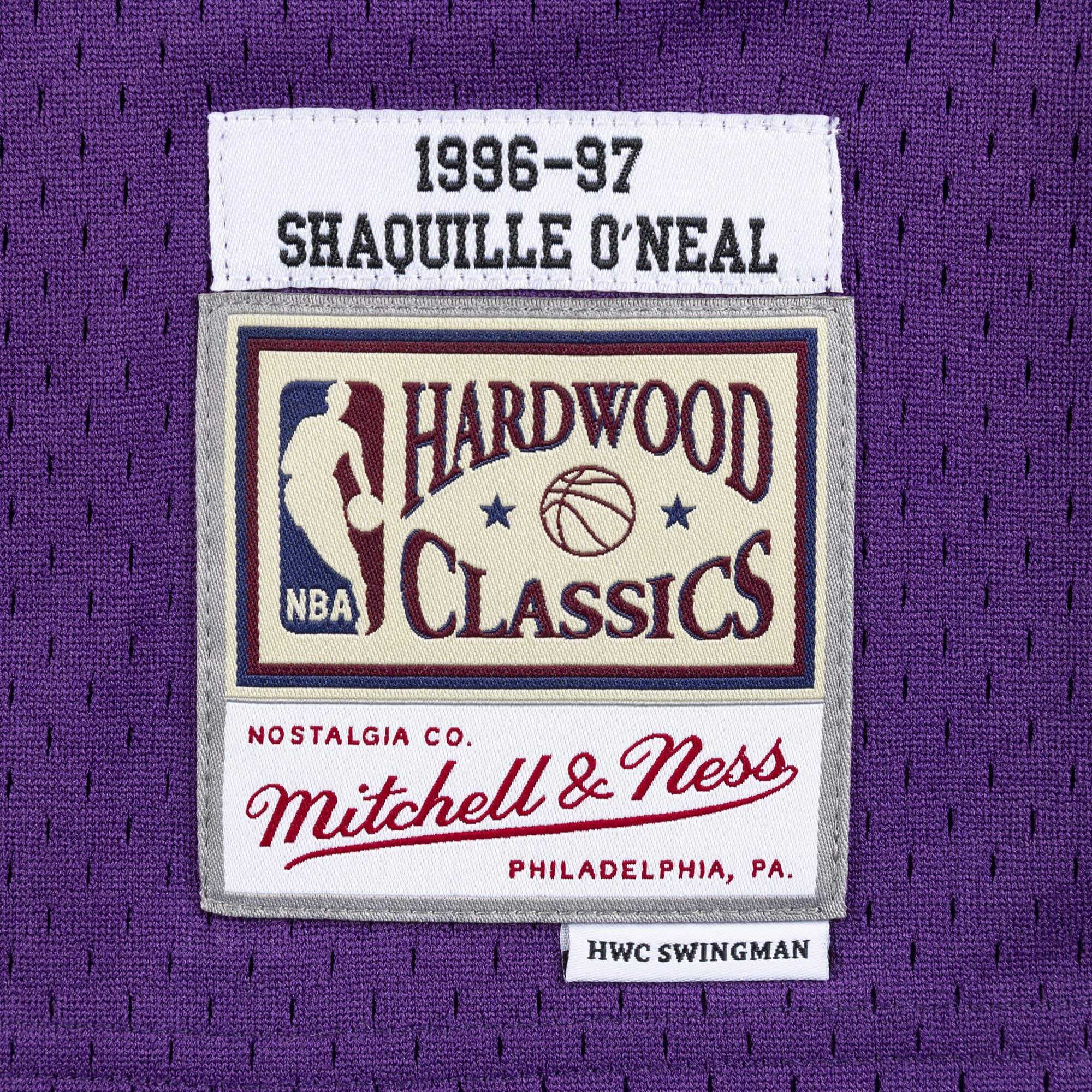 [SMJYNG18409-LALPURP96SON] Mens Mitchell & Ness NBA CNY Swingman Jersey Lakers 96 Shaquille O'Neal