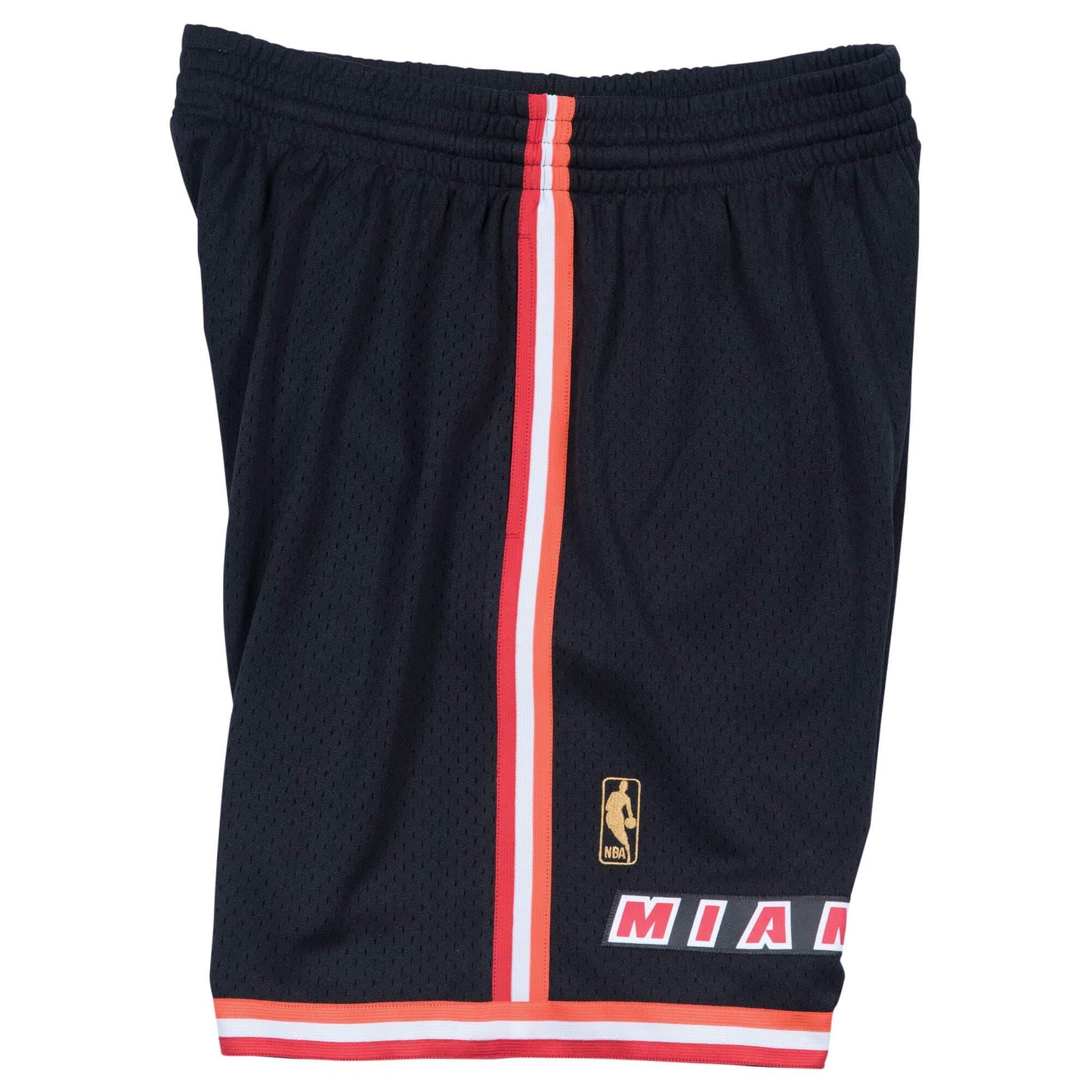 [SMSHGS18239-MHEBLCK96] Mens Mitchell & Ness NBA Swingman Road Shorts Heat 96-97