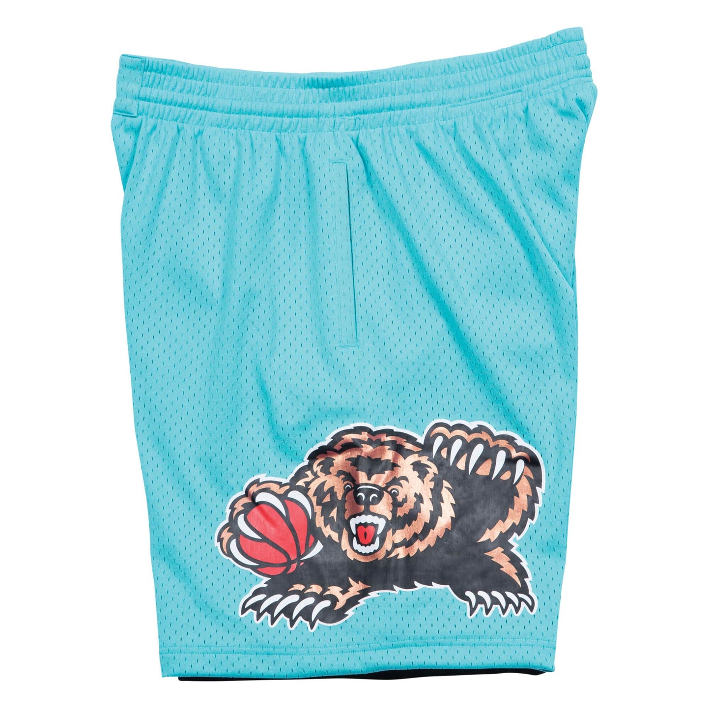 [SMSHGS18259-VGRTEAL96] Mens Mitchell & Ness NBA Road Swingman Shorts Grizzlies 96-97