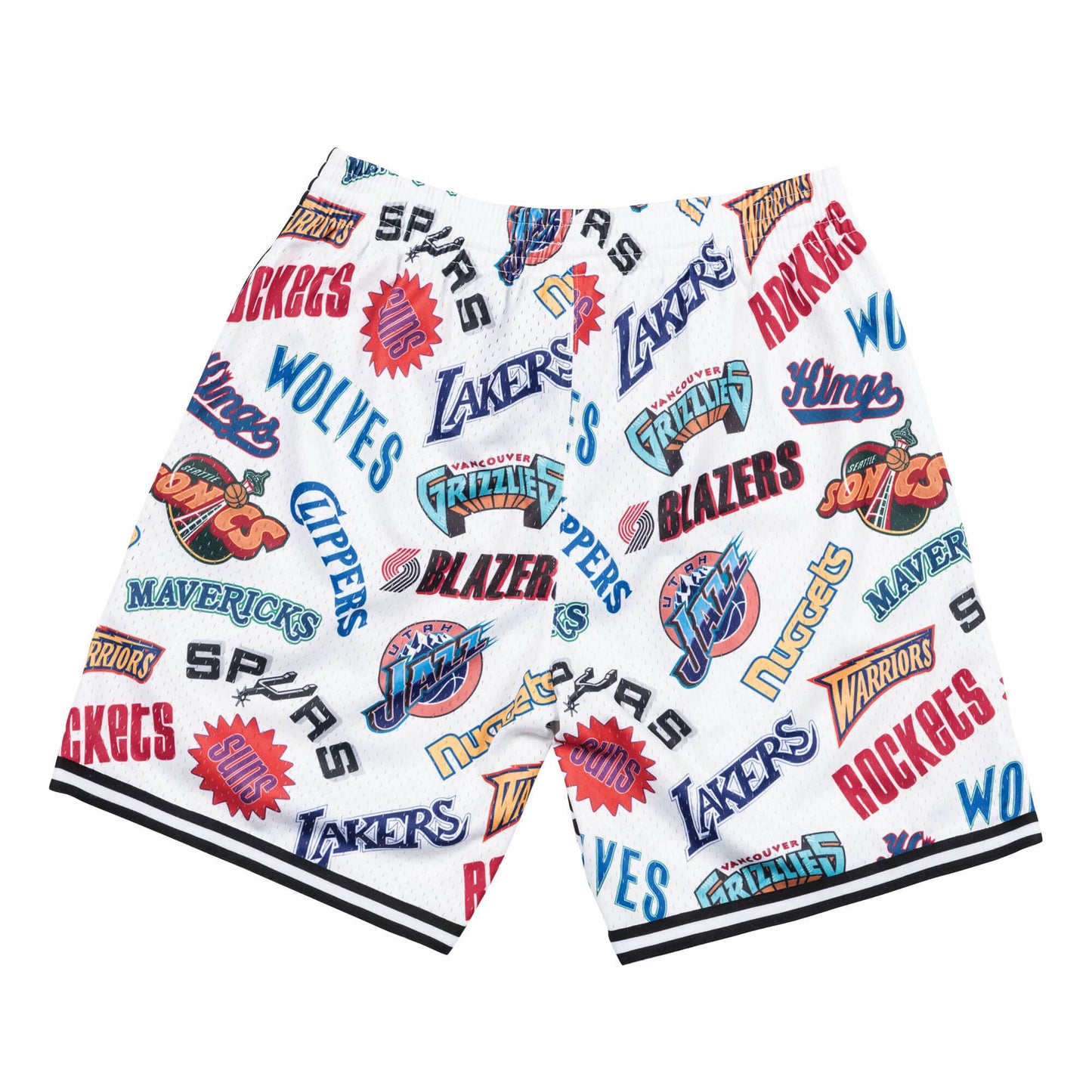 [SMSHNG18359-ASWPTWH] Mens Mitchell & Ness NBA All-Over Western Swingman Shorts