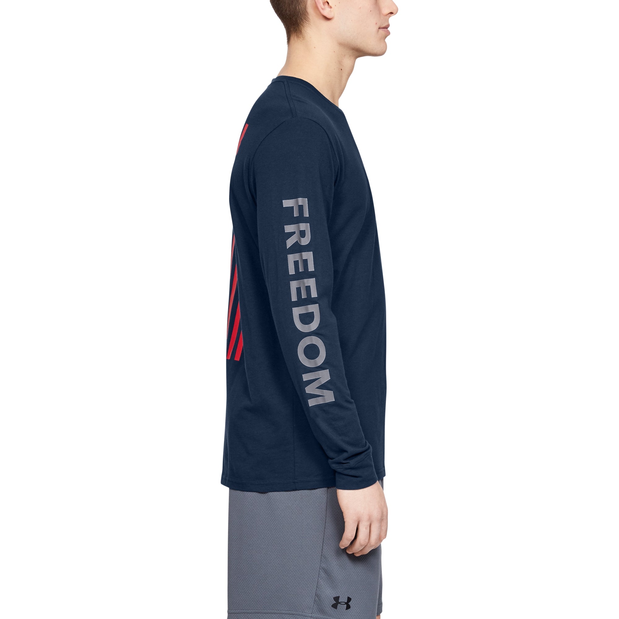 [1343565-408] Mens Under Armour Freedom New Flag LS T