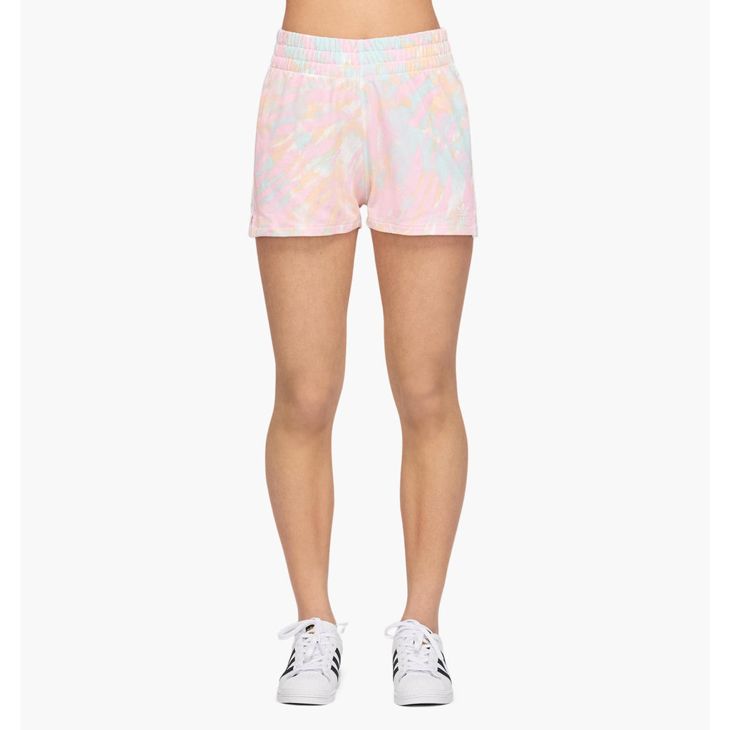 [GL6357] Womens Adidas Originals Tie Dye 3 Stripe Sweatshorts