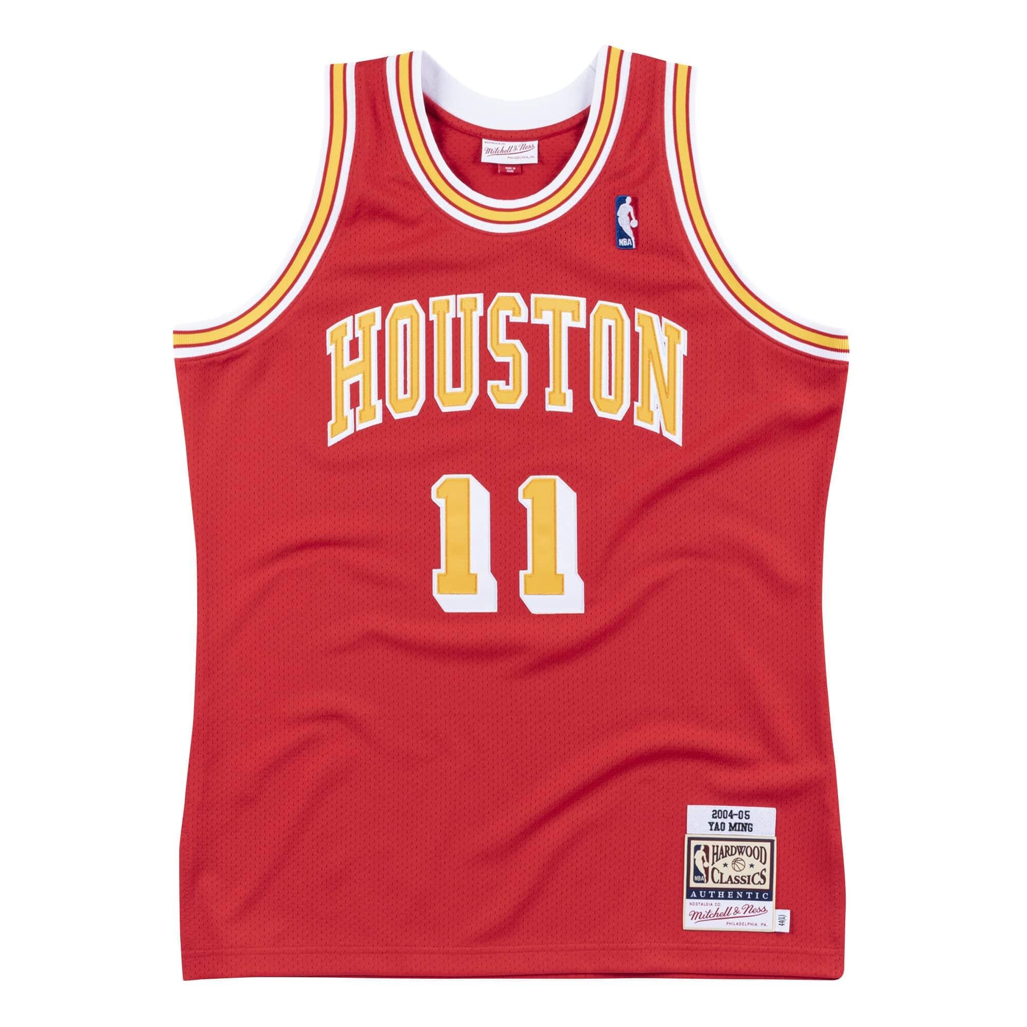 Mens Mitchell & Ness NBA Authentic Jersey 2004 Houston Rockets Yao Ming - sneakAR