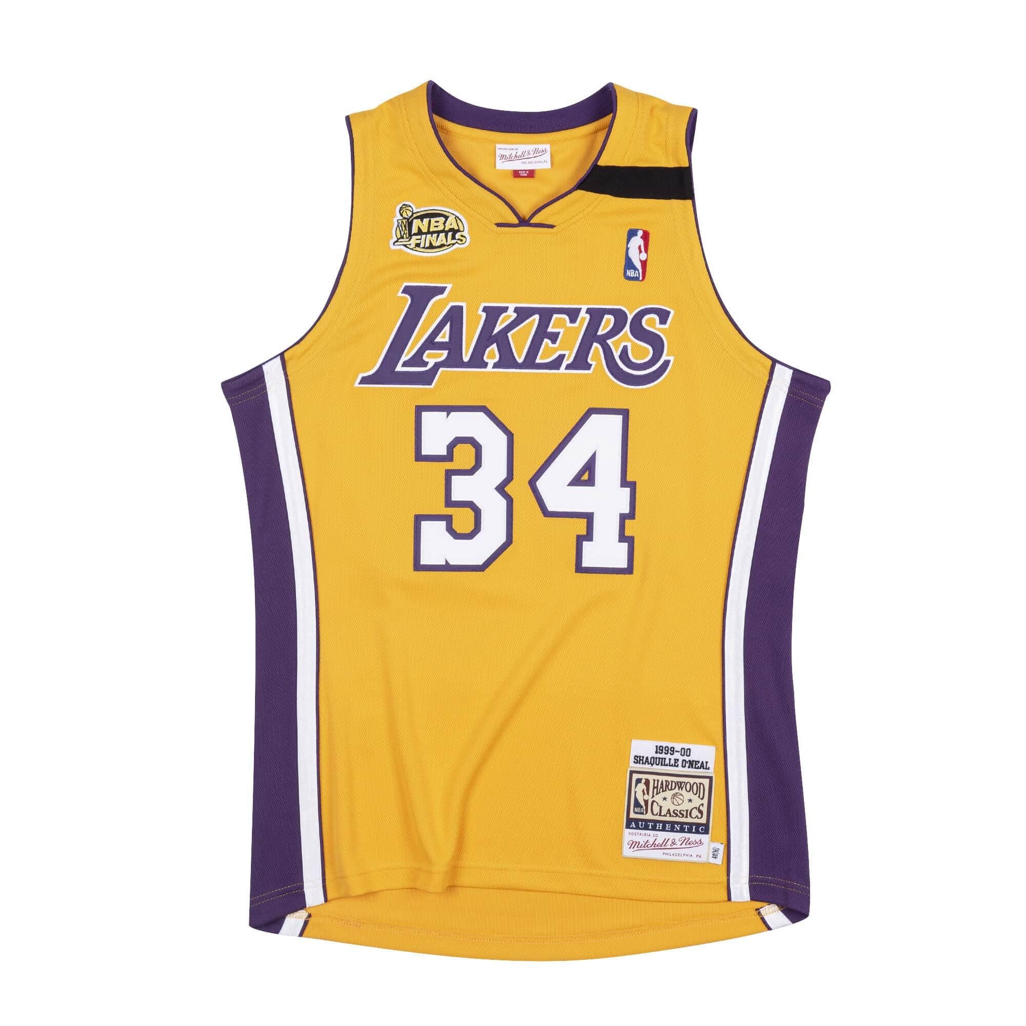 Mens Mitchell & Ness NBA Authentic Jersey 99 Los Angeles Lakers Shaquille O'Neal - sneakAR