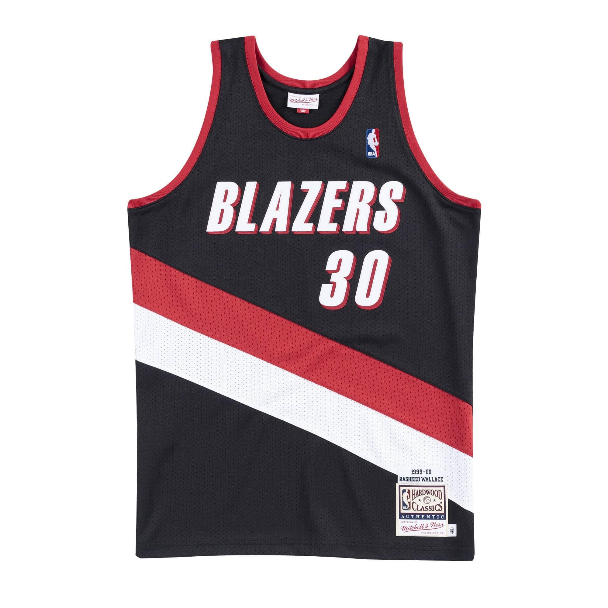 Mens Mitchell & Ness NBA Authentic Jersey 1999 Trail Blazers Rasheed Wallace - sneakAR