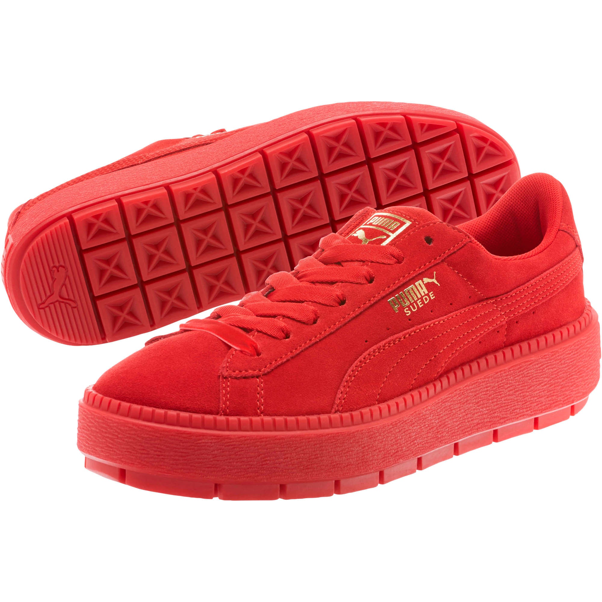 [367045-01] Womens Suede Platform Trace Vd