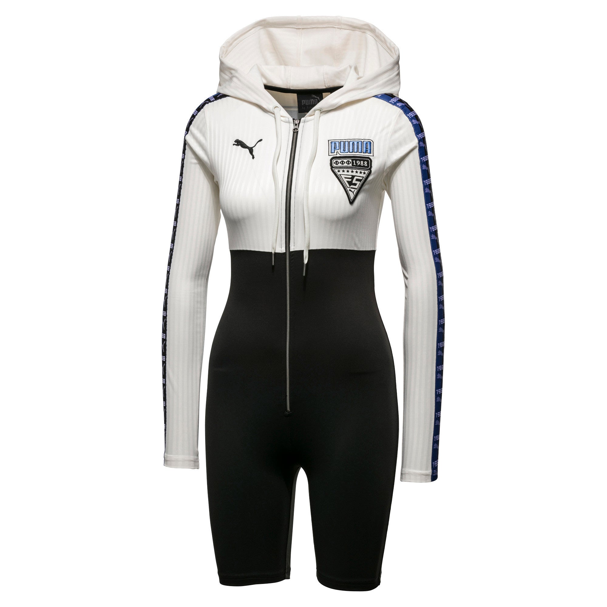 [575790-01] Womens Puma x Fenty by Rihanna Hooded Zip Front Leotard