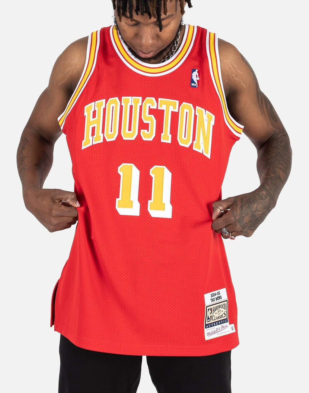Mens Mitchell & Ness NBA Authentic Jersey 2004 Houston Rockets Yao Ming - sneakAR