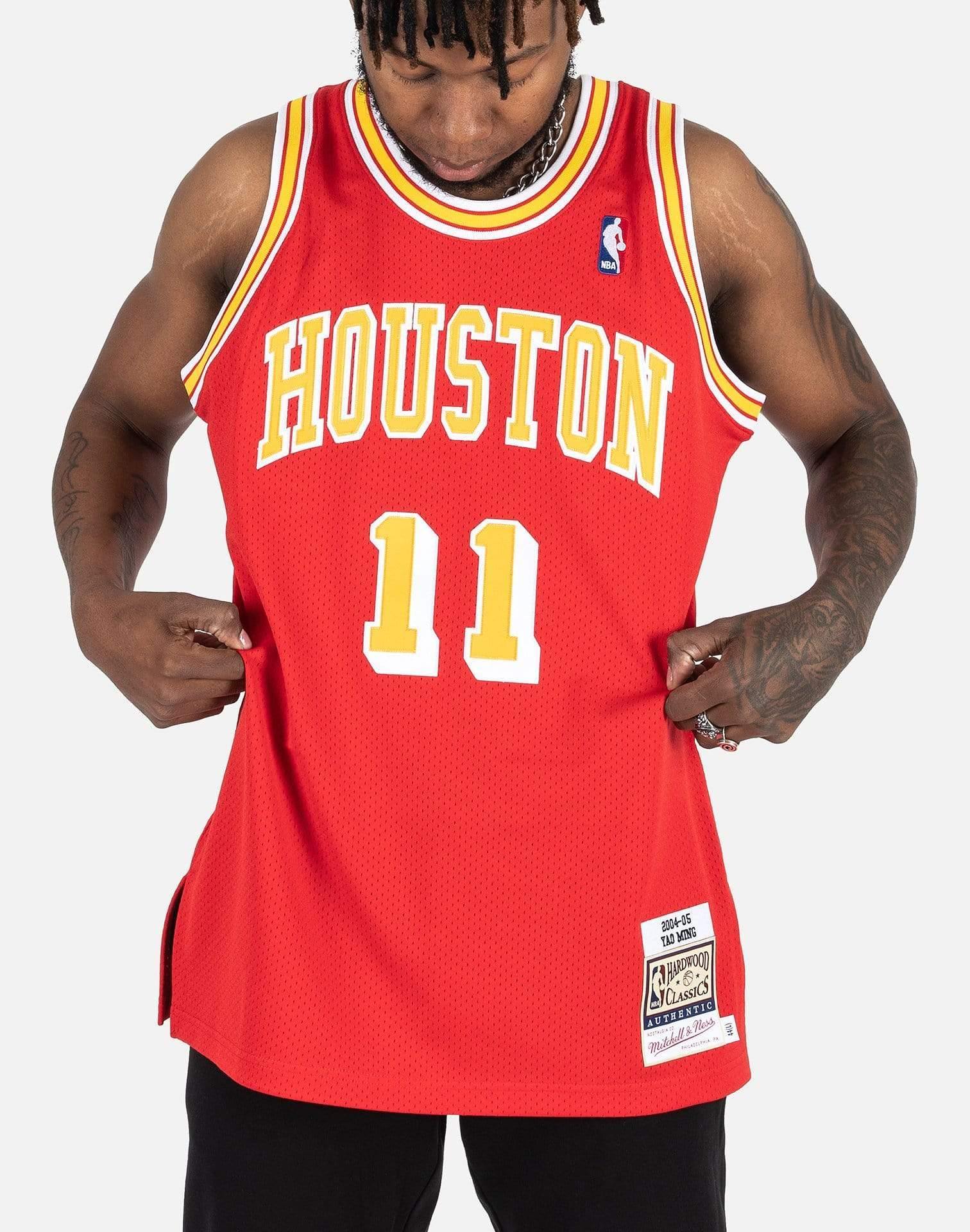 Mens Mitchell & Ness NBA Authentic Jersey 2004 Houston Rockets Yao Ming - sneakAR