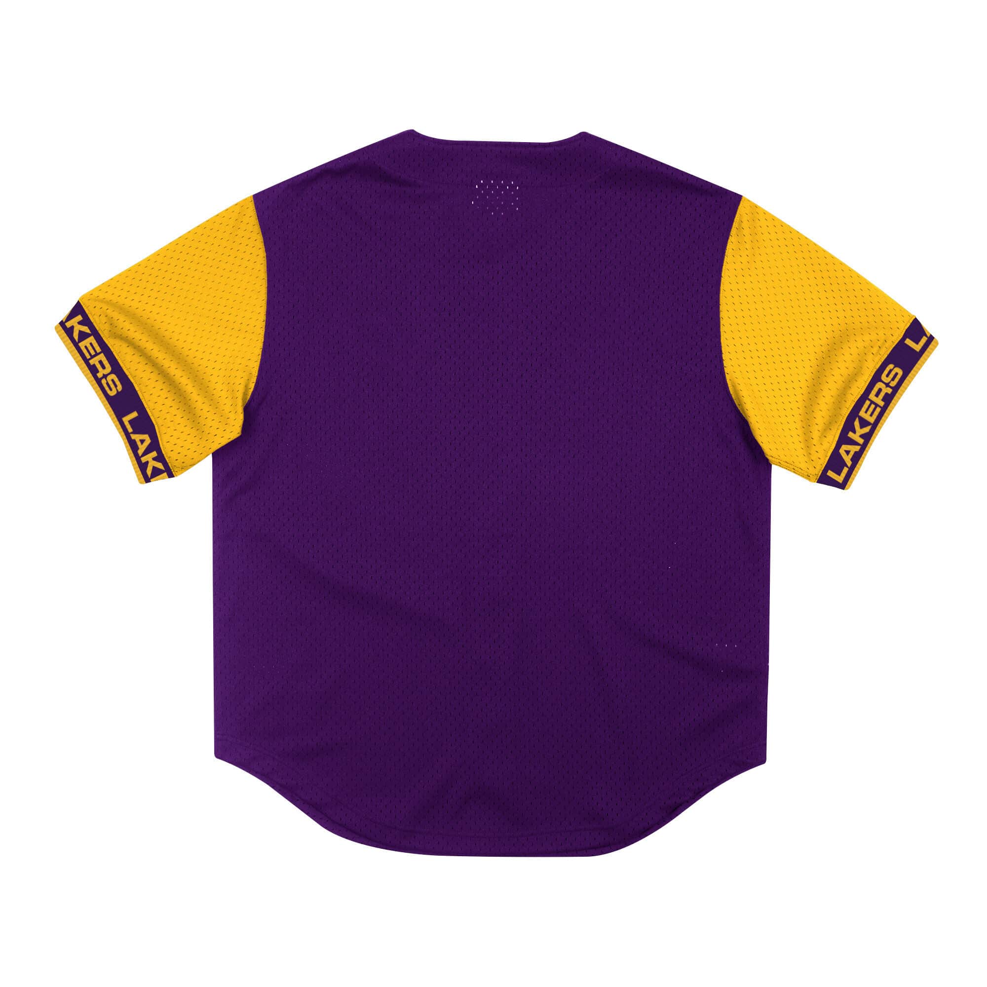 Mens Mitchell & Ness NBA Pure Shooter Mesh Button Front Los Angeles Lakers
