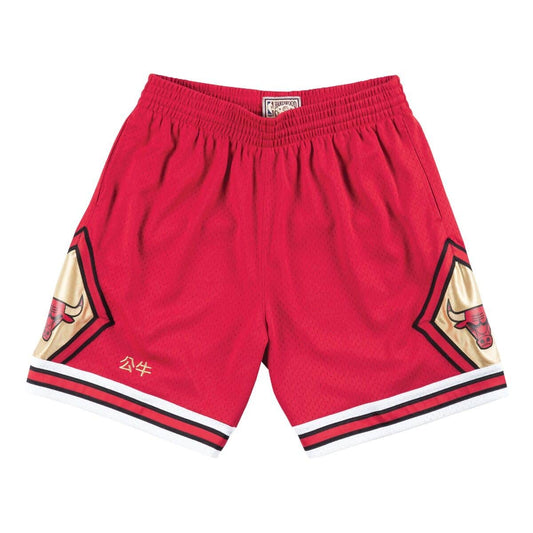 [SHORRED1-CBUNG18268197] Mens Mitchell & Ness NBA Chinese New Year Shorts Chicago Bulls 97