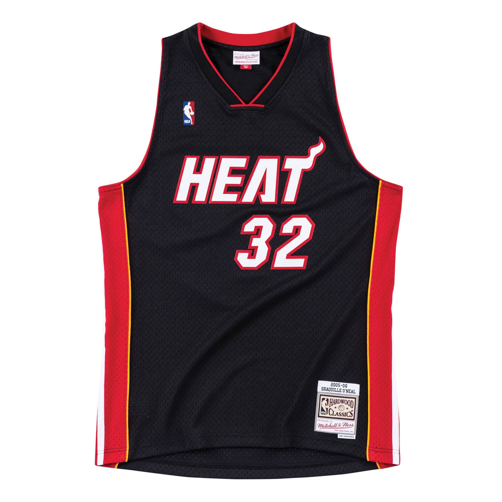 Mens Mitchell & Ness NBA Swingman Road Jersey Heat 05 Shaquille O'Neal