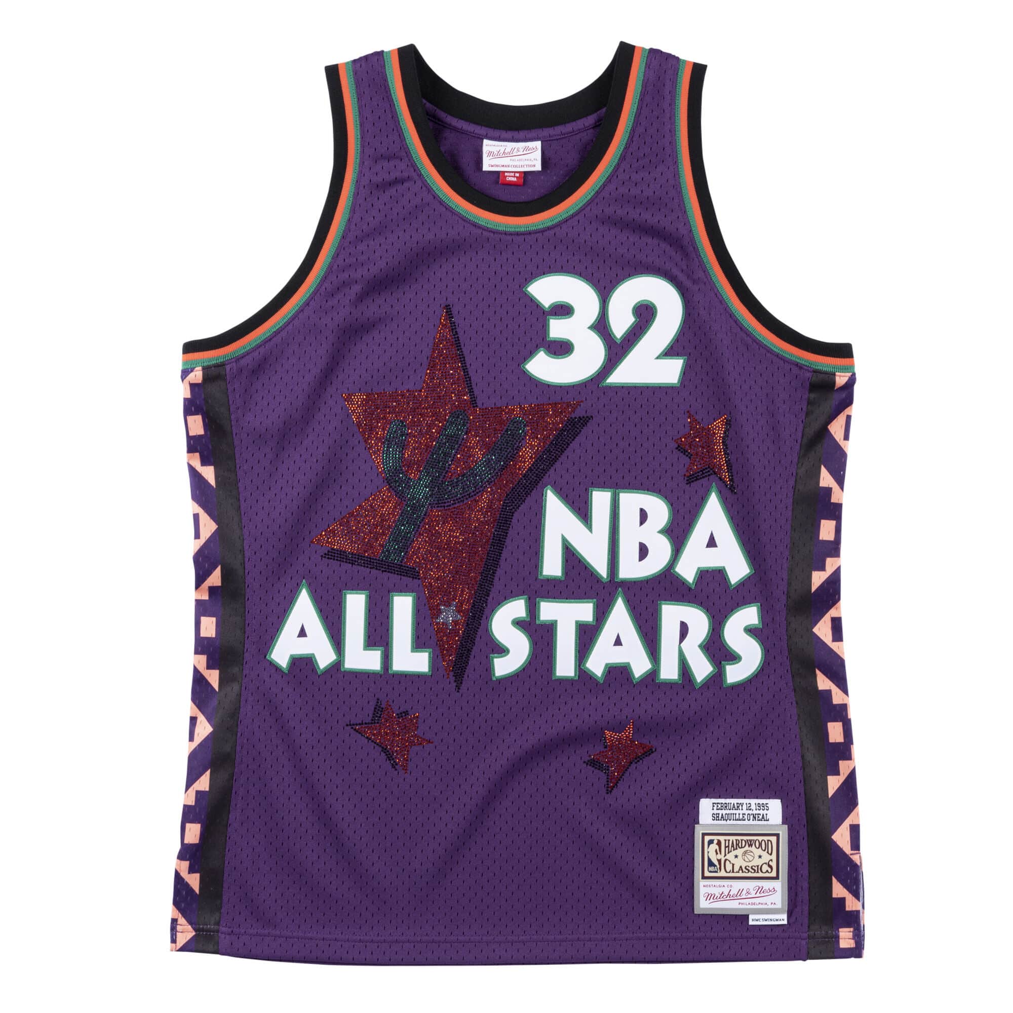 Mens Mitchell & Ness NBA Rhinestone Swingman Jersey 1995 All-Star East Shaq