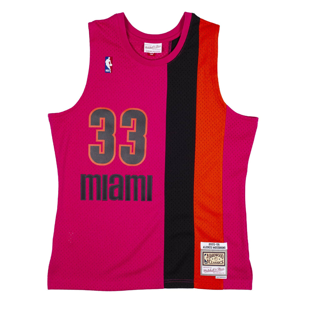 Mens Mitchell & Ness NBA Reload Swingman Jersey Heat 2005 Alonzo Mourning