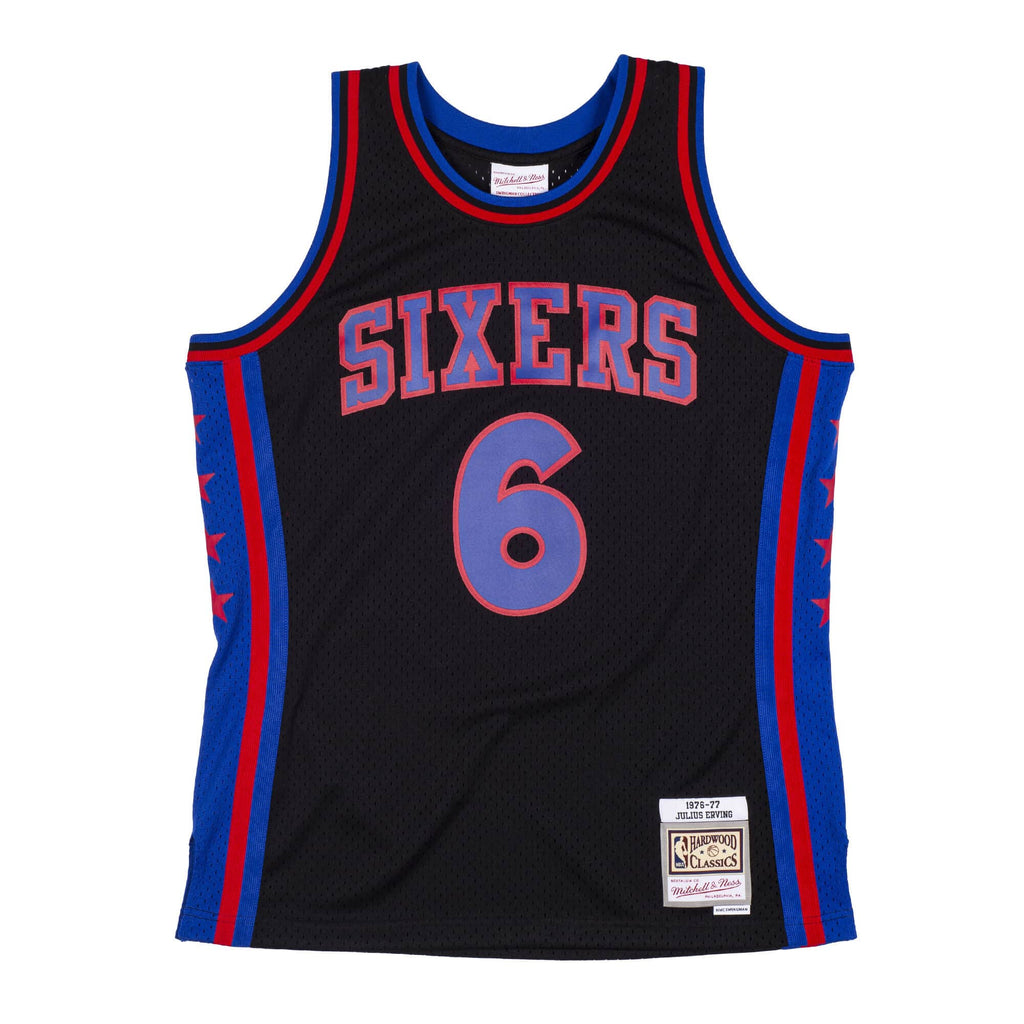 Mens Mitchell & Ness NBA Reload Swingman Jersey 76ers 1976 Julius Erving