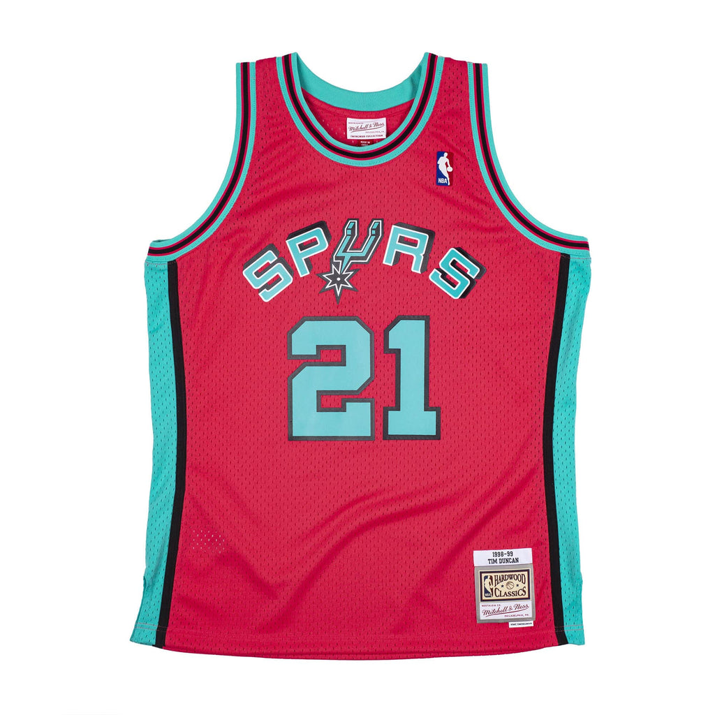 Mens Mitchell & Ness NBA Reload Swingman Jersey Spurs 1998 Tim Duncan