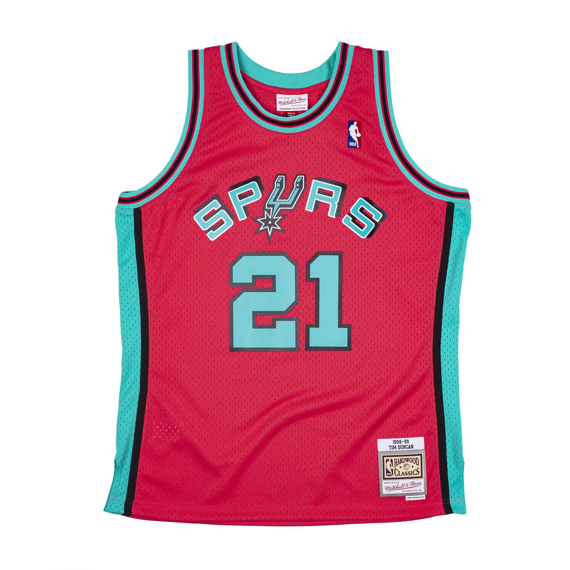 Mens Mitchell & Ness NBA Reload Swingman Jersey Spurs 1998 Tim Duncan
