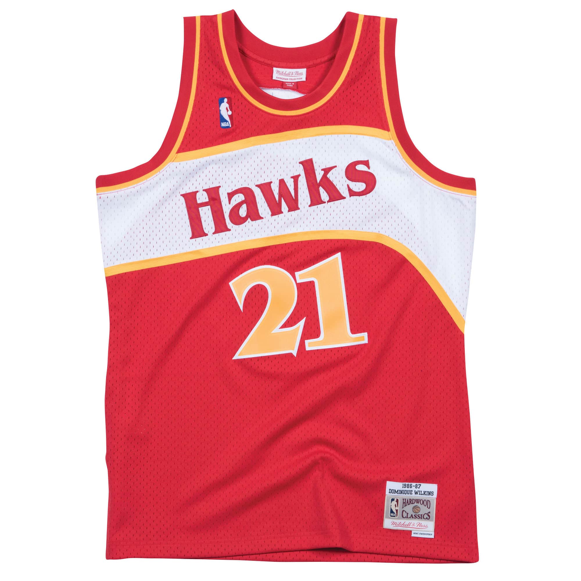 MITCHELL & NESS NBA SWINGMAN ROAD JERSEY ATLANTA HAWKS 86 DOMINIQUE WILKINS