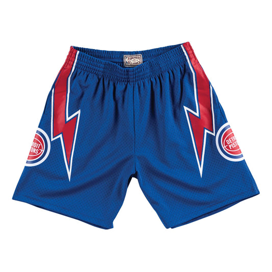 [SMSHGS18029-DPIROYA78] Mens Mitchell & Ness NBA Road Swingman Shorts Detroit Pistons 78-79