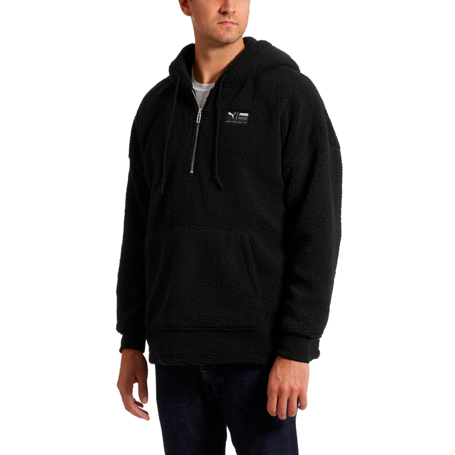 [576770-01] Mens Puma Downtown Sherpa Halfzip Hoodie