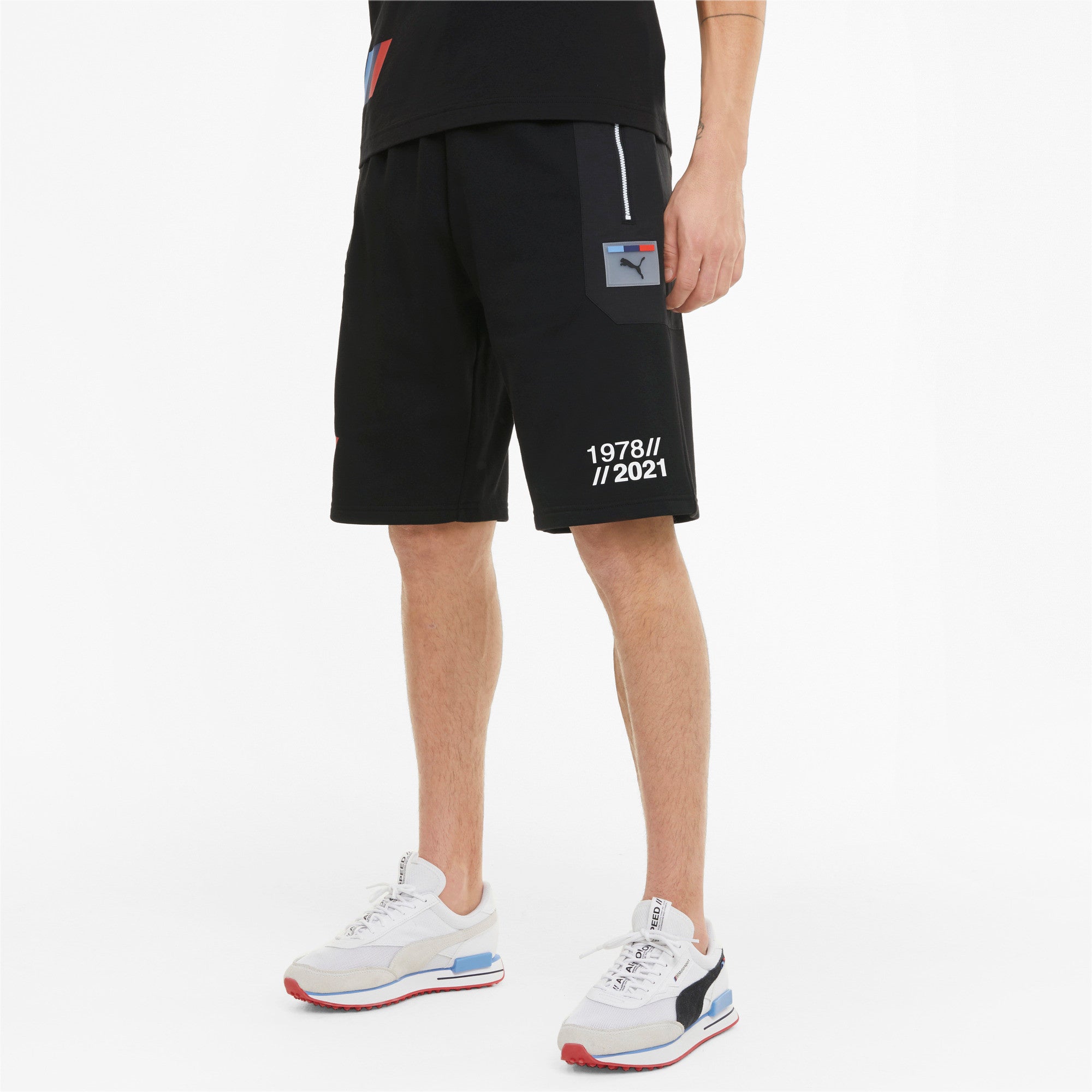 [599488-01] Mens Puma BMW Motorsport Street Sweat Shorts 11"