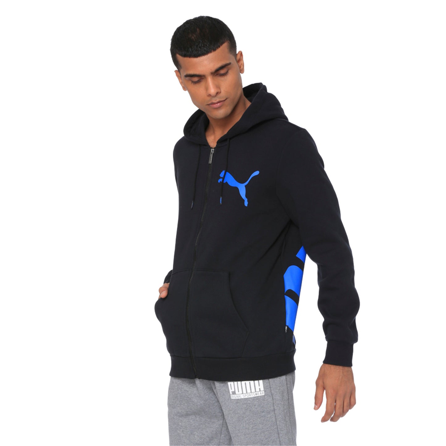 [855068-51] Mens Puma Big Logo Full Zip Hoody