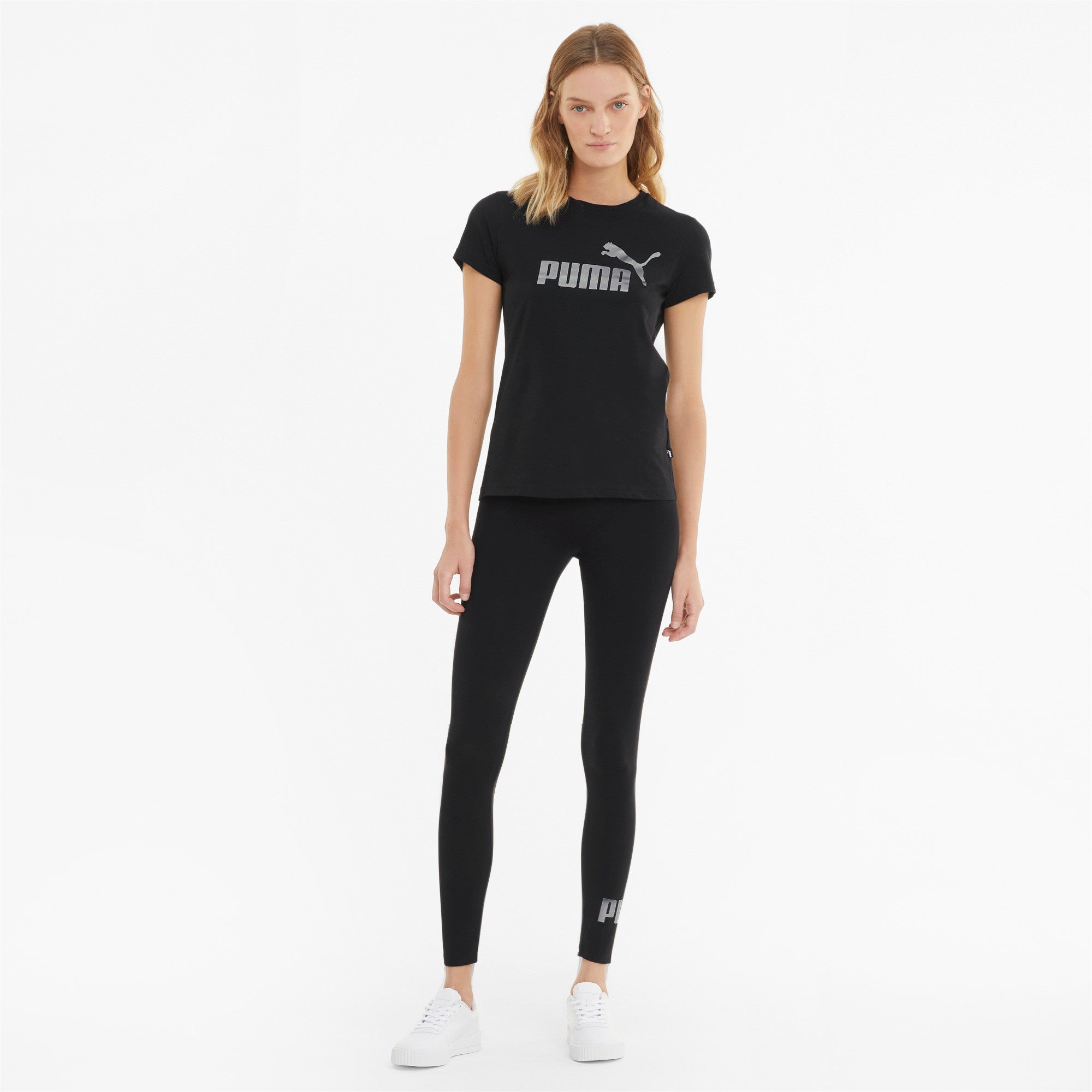 [586896-51] Womens Puma Essential+ Metallic Leggings