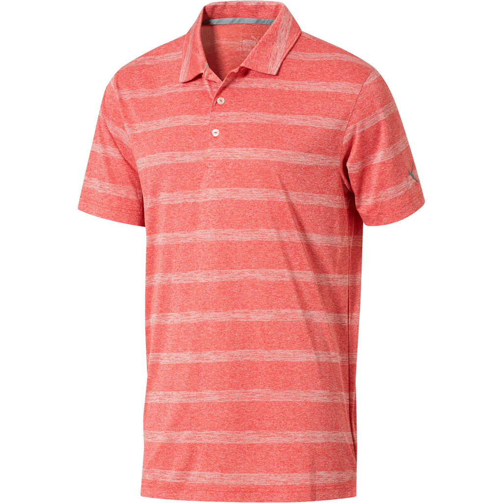 [572350-11] Mens Puma Pounce Stripe Polo Cresting