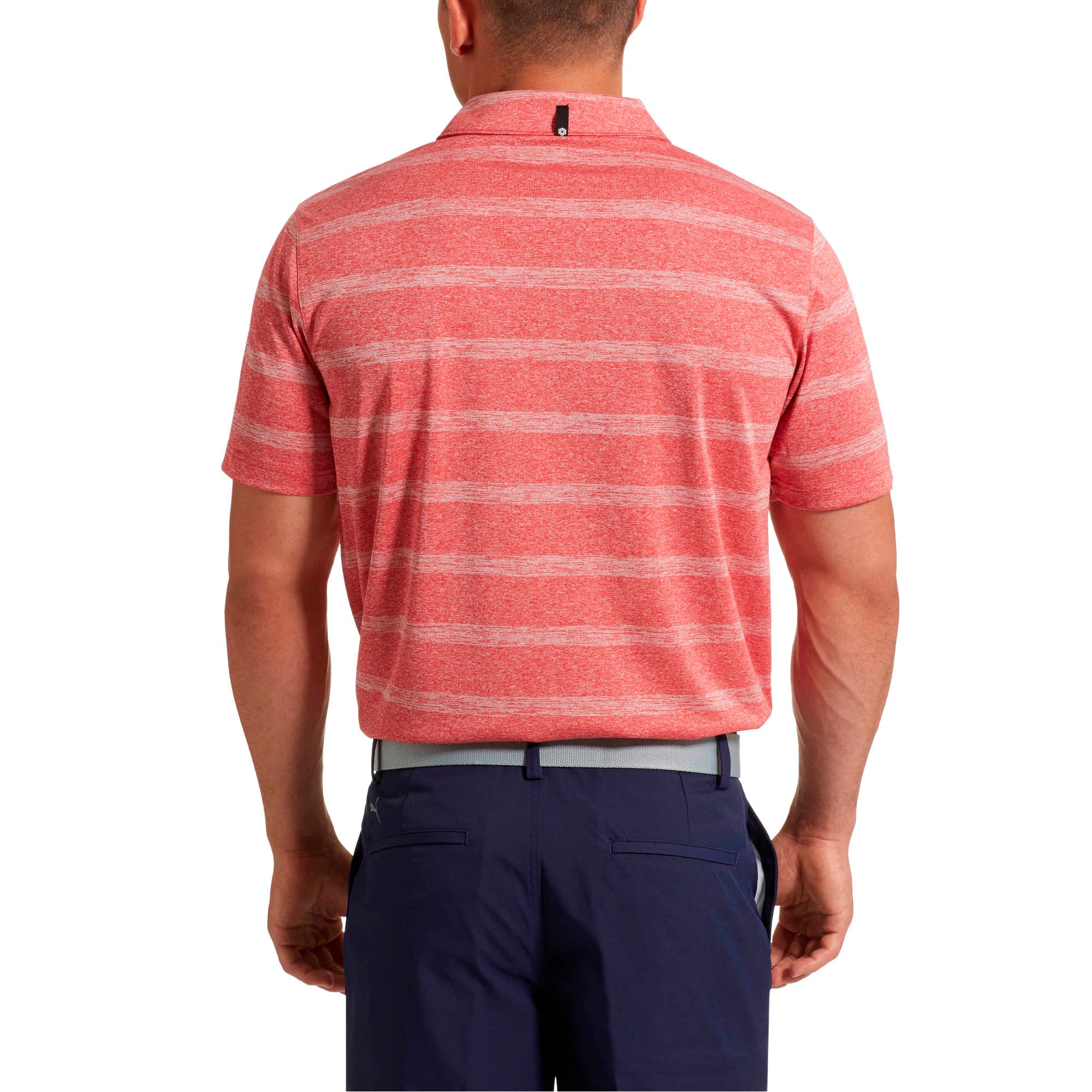 [572350-11] Mens Puma Pounce Stripe Polo Cresting